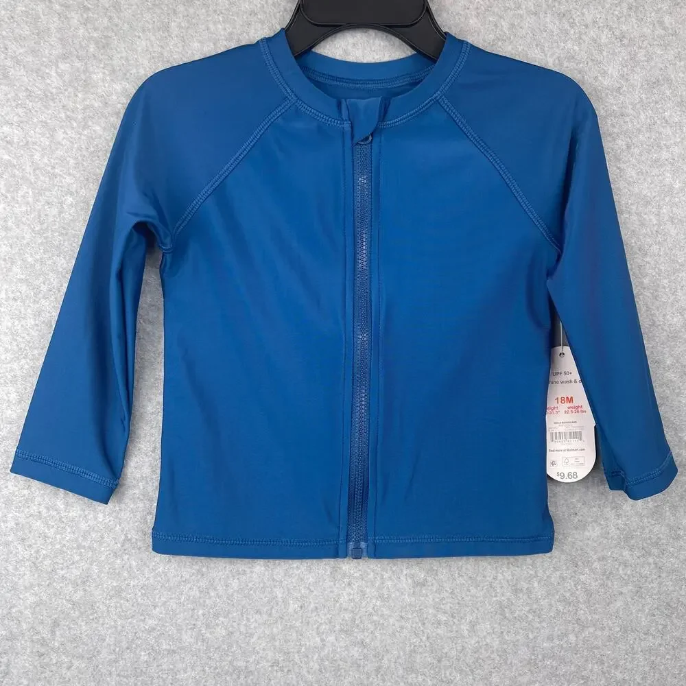 Wonder Nation Long Sleeve Swim Rash Guard Size 18 Months
